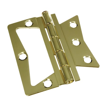 National Hardware National Hardware 3-1/2 in. L Brass-Plated Surface-Mounted Hinge 2 pk N244-806